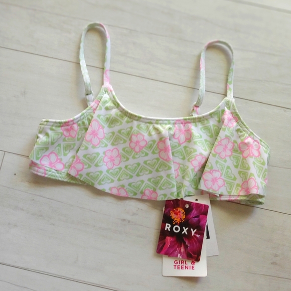 ROXY NEW girls Flutter Bralette Bikini Swimsuit - Picture 5 of 12